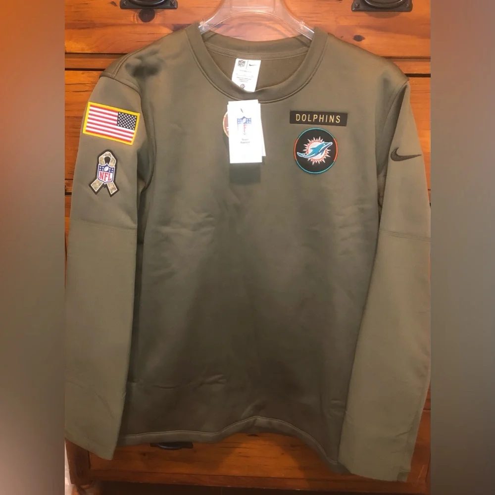 Nike Miami Dolphins “Salute to Service “ Sideline Pullover IH5854 Men’s Size XL